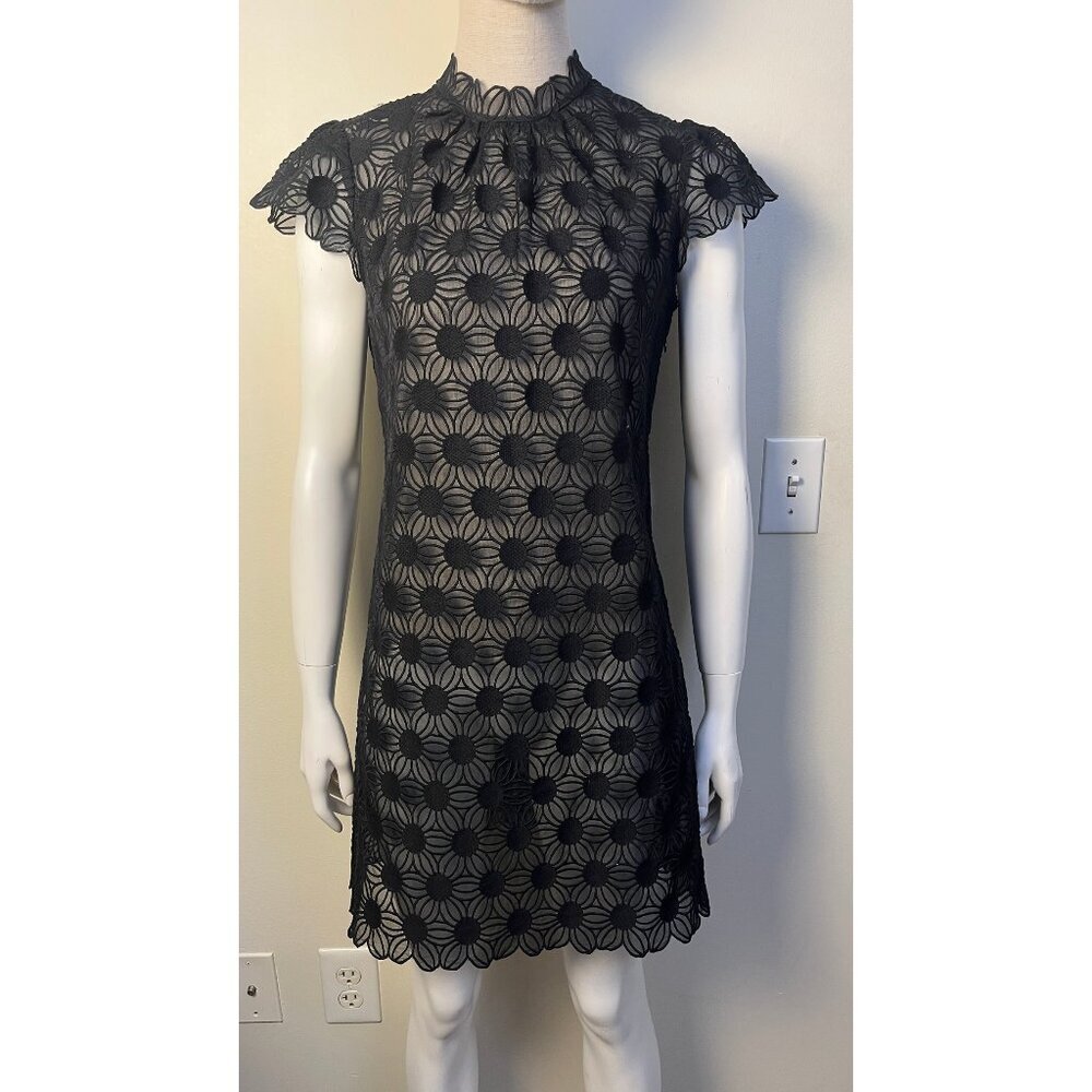 MILLY GUIPURE LACE BEETLEJUICE DRESS 4